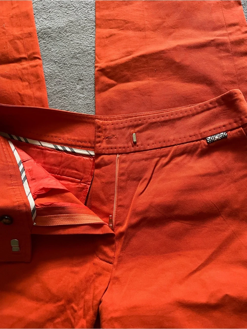 Burberry Orange Boot Cut Flare Pants